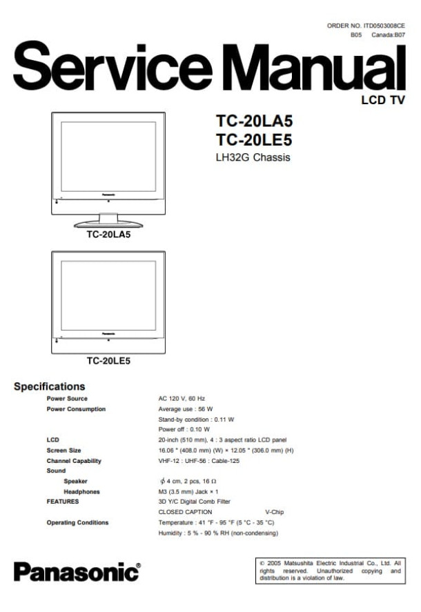 LH32G_TC-20LA5, TC-20LE5